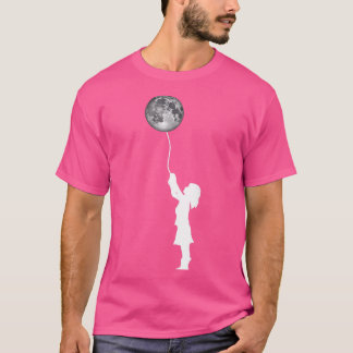 Camiseta Globo espacial de ciencia a luna de chicas 895