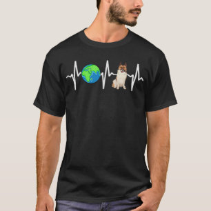 Camiseta Globo Planeta Tierra Perro de Oveja Islandés Latid