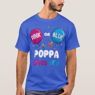 Camiseta Globo rosa o azul Poppa te ama género revelador