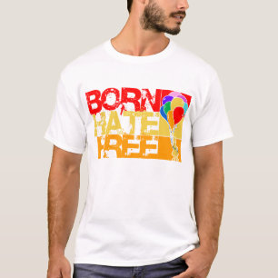 Camiseta globos arcoiris. nacen libres de odio.