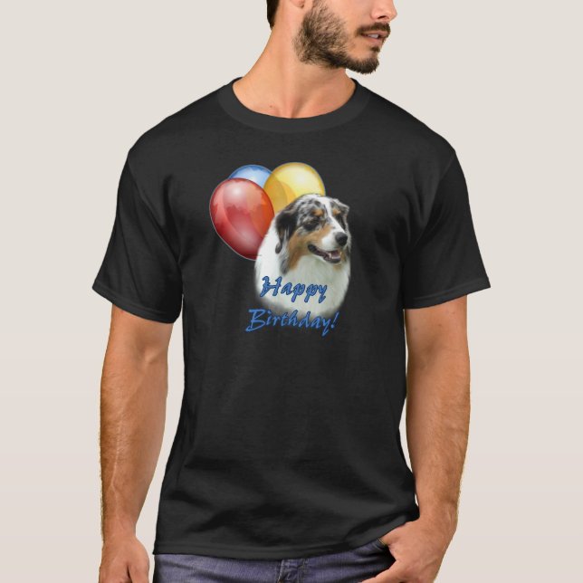 Camiseta Globos Aussie Happy Birthday (Anverso)