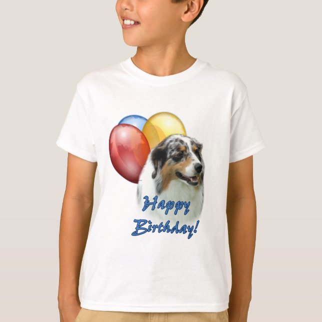 Camiseta Globos Aussie Happy Birthday (Anverso)