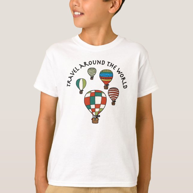 Camiseta Globos caprichosos lindos del aire caliente del (Anverso)
