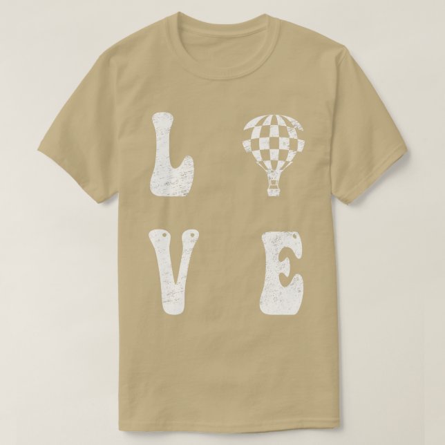 Camiseta Globos de aire caliente de amor (Diseño del anverso)