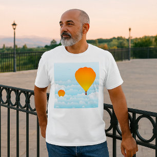 Camiseta Globos De Aire Caliente En Nubes Que Globan Camise