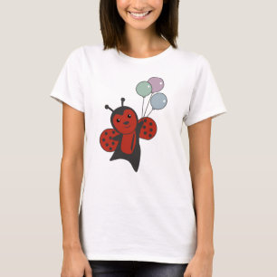 Camiseta Globos De Bicho De Ladybug Moscas Cutan Animales P