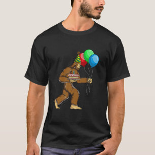 Camiseta Globos de bici de cumpleaños Sasquatch Yeti