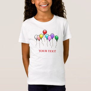 Camiseta Globos de cumpleaños coloridos