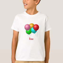 Camiseta Globos de cumpleaños con nombre