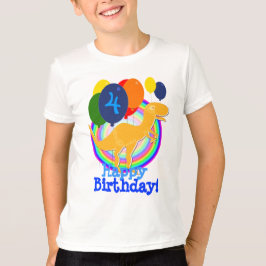 Camiseta Globos de cumpleaños de Personalizado lindo T-Rex 