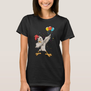 Camiseta Globos de cumpleaños de pollo dab granja animal ni