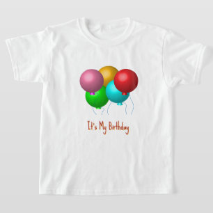 Camiseta Globos de cumpleaños es mi Personalizado de cumple