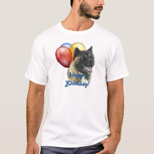 Camiseta Globos de cumpleaños felices de Akita