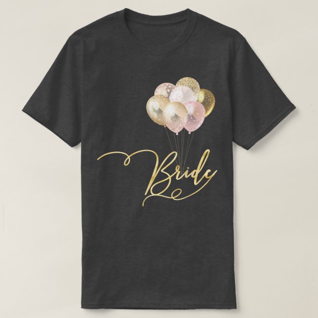 Camiseta Globos de equipo de la novia para despedida de sol (Diseño del anverso)