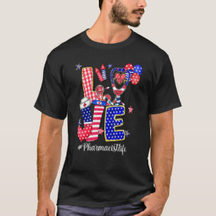 Camiseta Globos de Farmacéutico del Amor Bandera de EE. UU.