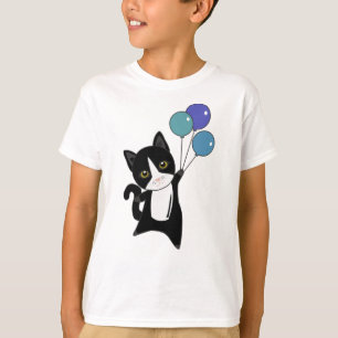 Camiseta Globos de gatito con globos de gato adornan a los 