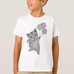 Camiseta Globos de gatos gatitos adoran animales niños