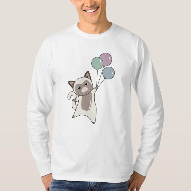 Camiseta Globos de gatos gatitos adoran animales niños (Anverso)