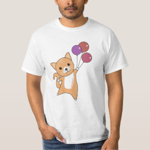 Camiseta Globos de gatos gatitos cortan animales gatos rojo