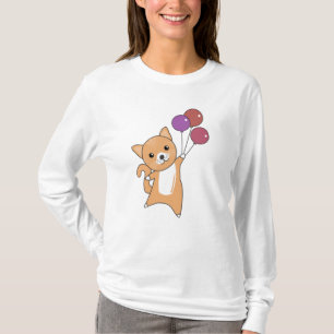 Camiseta Globos de gatos gatitos cortan animales gatos rojo