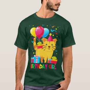 Camiseta Globos de Guay Cute Cat Chicas de cumpleaños Fiest