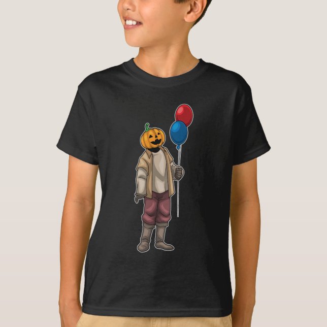 Camiseta Globos de Halloween de Jack O Lantern (Anverso)