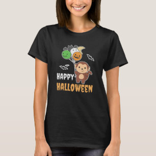 Camiseta Globos De Halloween De Monos Para Niños Monos Cuid