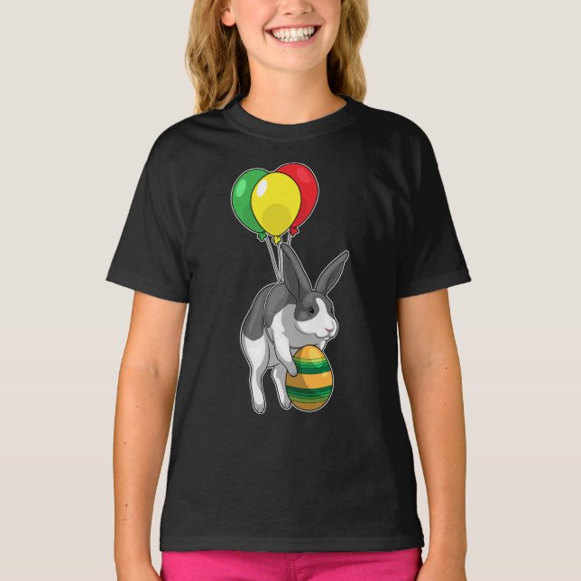 Camiseta Globos de huevo Bunny Easter de Pascua (Anverso)