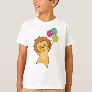 Camiseta Globos De León Volan Hacia Arriba Animales Aburrid