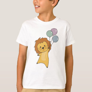 Camiseta Globos De León Volan Hacia Arriba Animales Aburrid