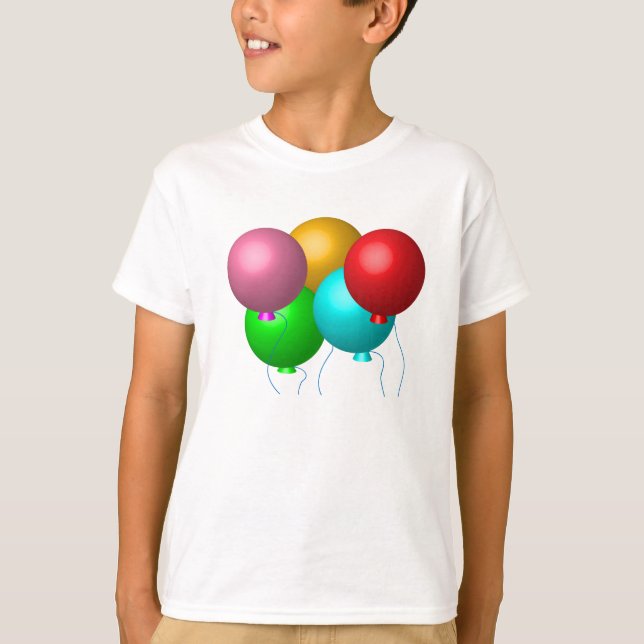 Camiseta Globos de los cinco cumpleaños (Anverso)