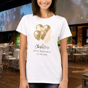 Camiseta Globos de oro de cumpleaños