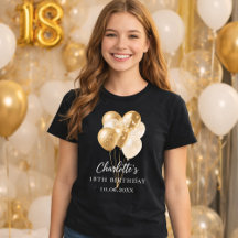Globos de oro negro de cumpleaños