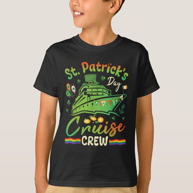Camiseta Globos de Shamrock en equipo de crucero de San Pat (Anverso)