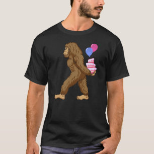 Camiseta Globos de Tarta de Cumpleaños de Bigfoot