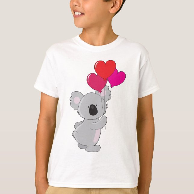 Camiseta Globos del corazón de la koala (Anverso)