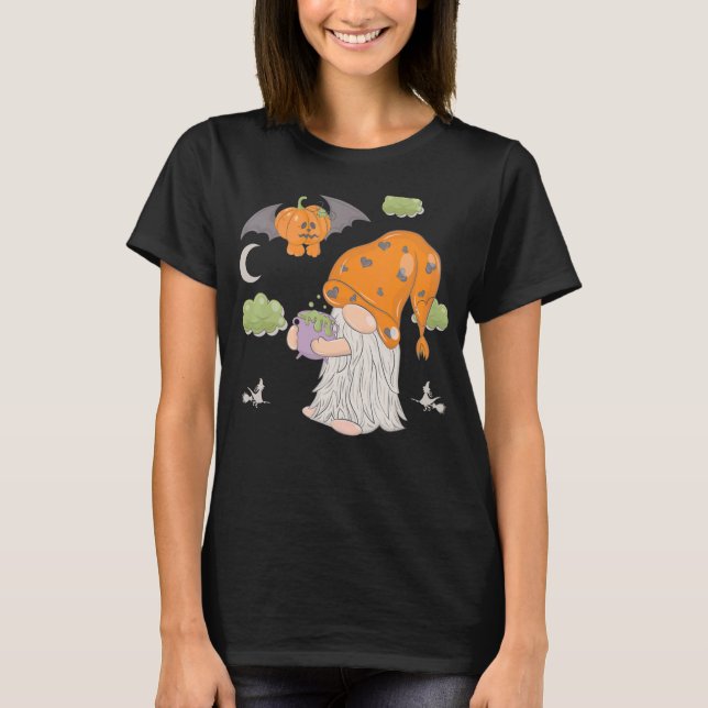 Camiseta Globos enanos calaveras de murciélagos gnomo disfr (Anverso)