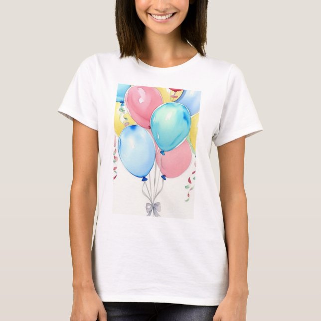 Camiseta Globos festivos (Anverso)