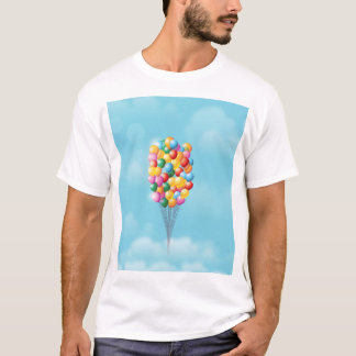 Camiseta Globos flotantes de arriba a abajo.