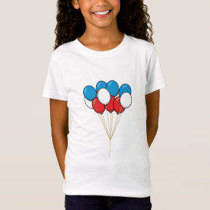 Camiseta Globos patrióticos de Blue White Red