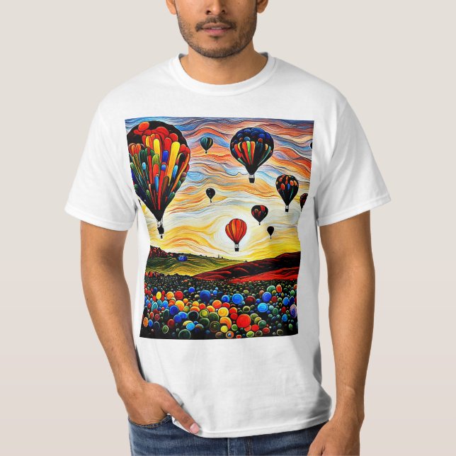 Camiseta Globos sobre el paisaje 2 (Anverso)
