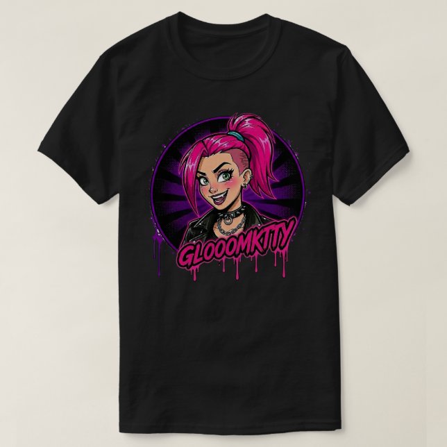 Camiseta Gloomkitty Oscuro (Diseño del anverso)