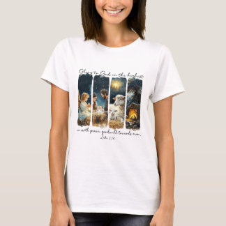 Camiseta Gloria A Dios En Lo Más Alto - Navidades Natividad