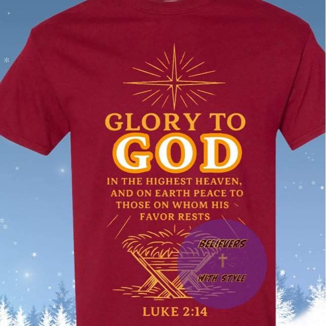 Camiseta Gloria a DIOS - Navidad (Subido por el creador)