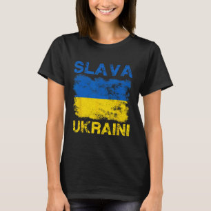 Camiseta Gloria a Ucrania Colores de la Bandera de Ucrania