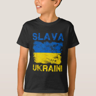 Camiseta Gloria a Ucrania Colores de la Bandera de Ucrania