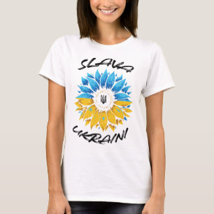 Camiseta Gloria a Ucrania Slava Ukraini Girasol Mujeres Ucr