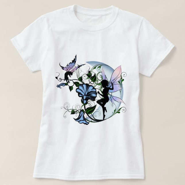 Camiseta Gloria de la mañana Sombra de hadas y gato cósmico (Diseño del anverso)