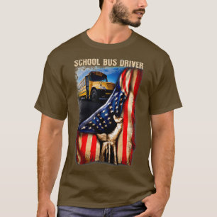 Camiseta Glorioso conductor de autobús escolar estadouniden