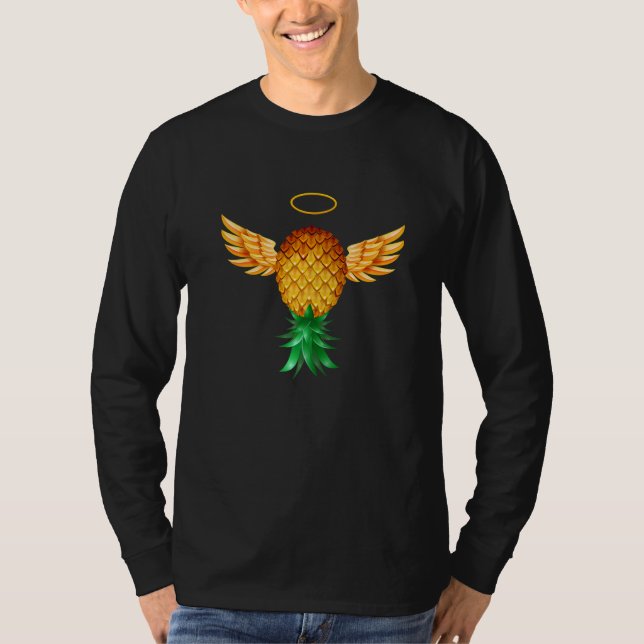 Camiseta Glory Angel Wings Swinger Upside Down Pineapple Ha (Anverso)